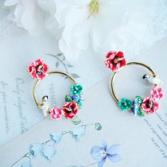 Bill skinner robin bird earrings - Picture 1 of 8